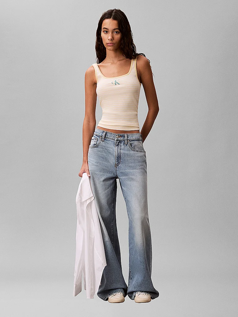 Calvin Klein Débardeur Jaune Taille L 2